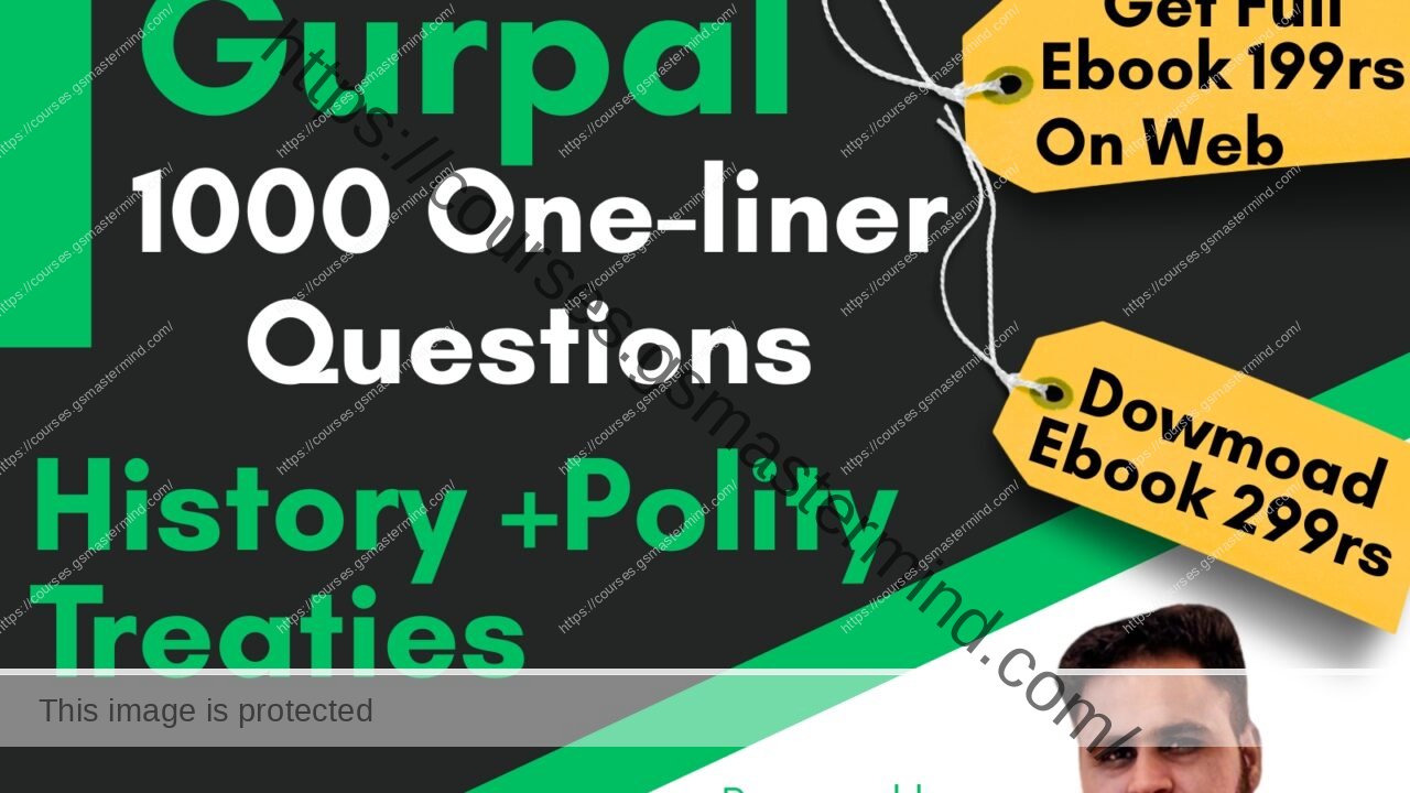 Ebook For History + Polity: 1000 One Liner Questions – Quick Revision Masterbook