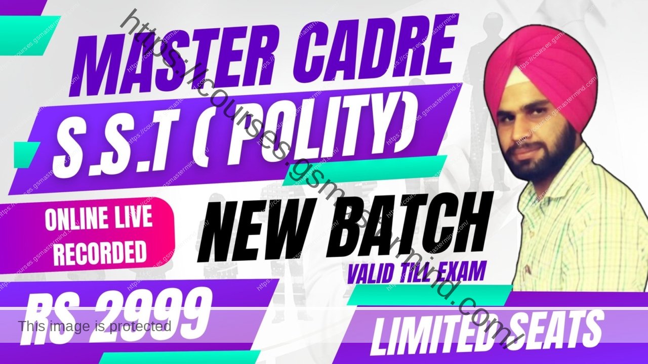 Master Cadre Polity (SST) 2025 – Complete Exam Preparation Course